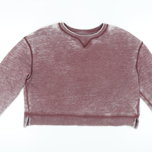 Pull & Bear Teen Red Pullover Sweatshirt - M