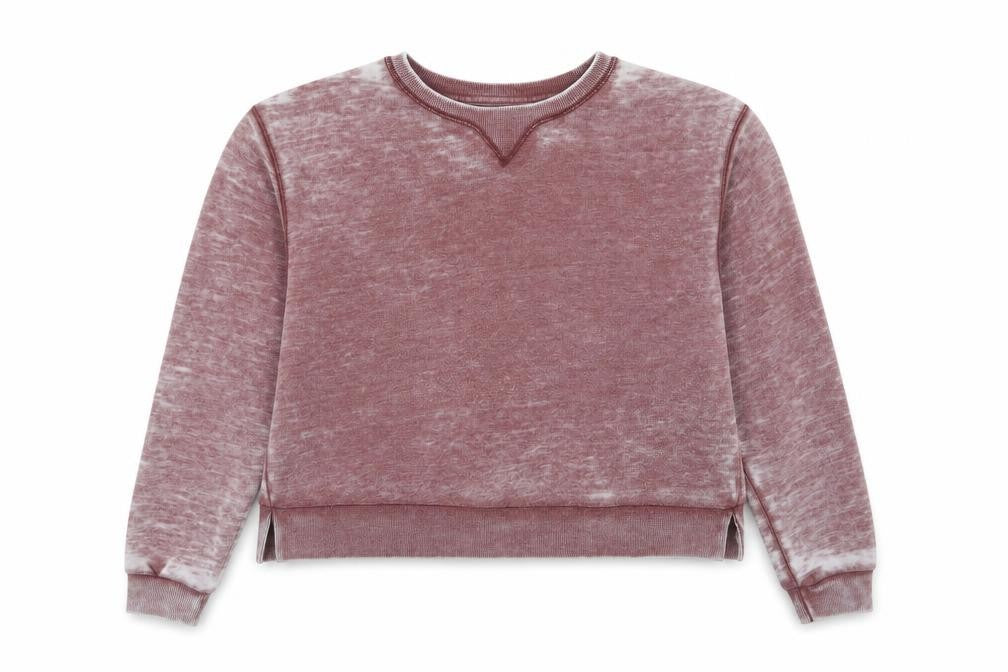 Front view of Pull&Bear Teen Red Pullover Sweatshirt - M