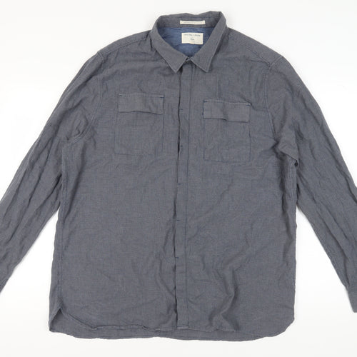 Racing Green Men's Blue 2XL Long Sleeve Button-Up Shirt