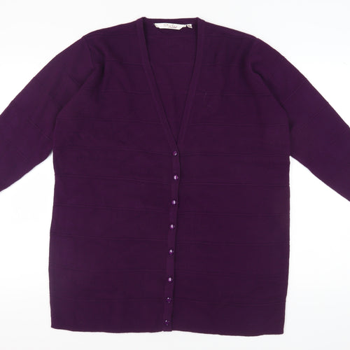 Style by EWM Women's Purple Cardigan XL Plus Size