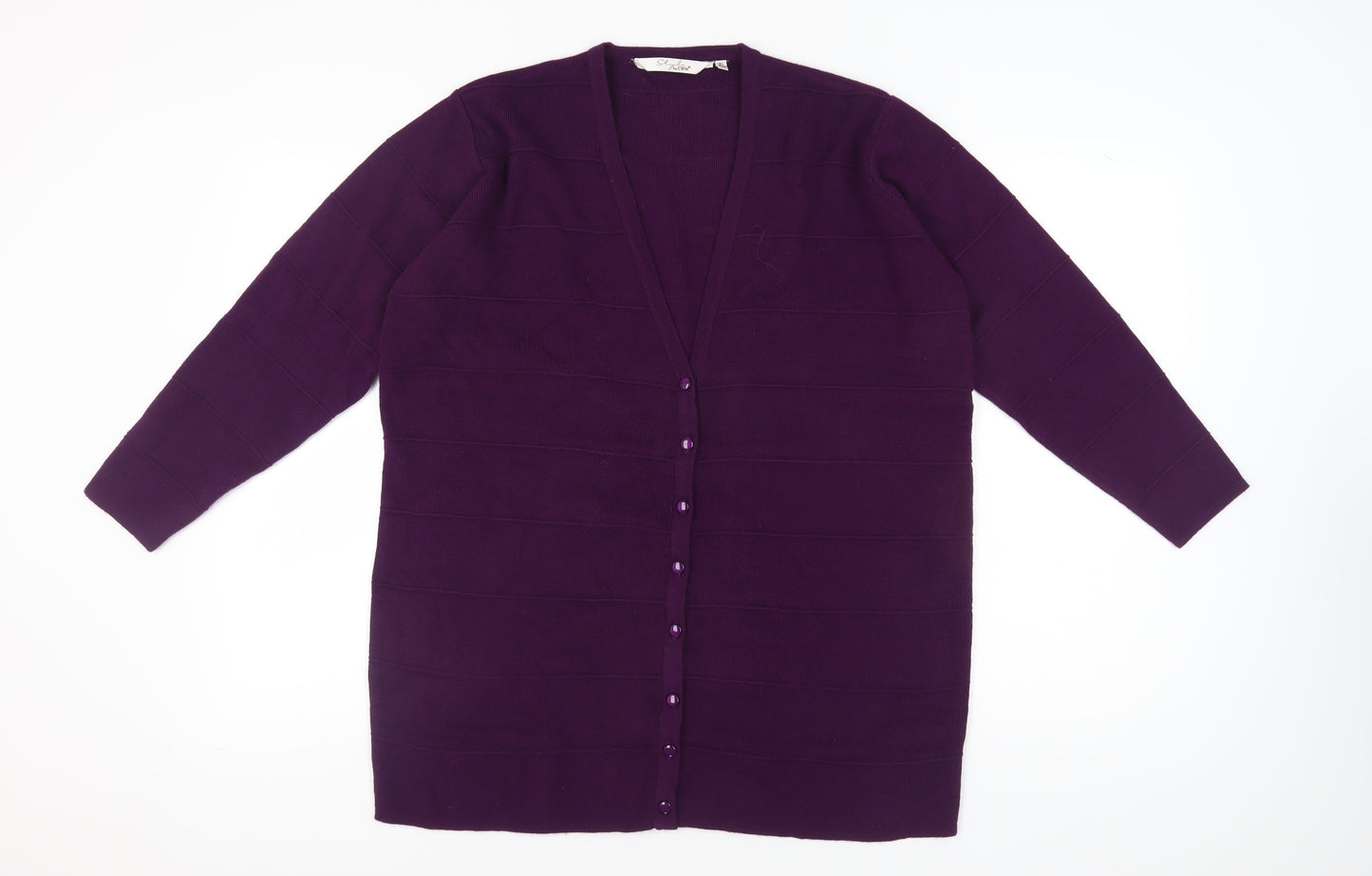 Style by EWM Women's Purple Cardigan XL Plus Size