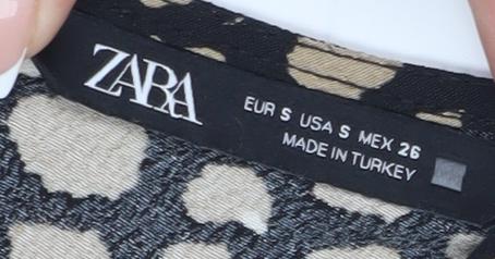 Zara Women's Black Animal Print Shift Dress S