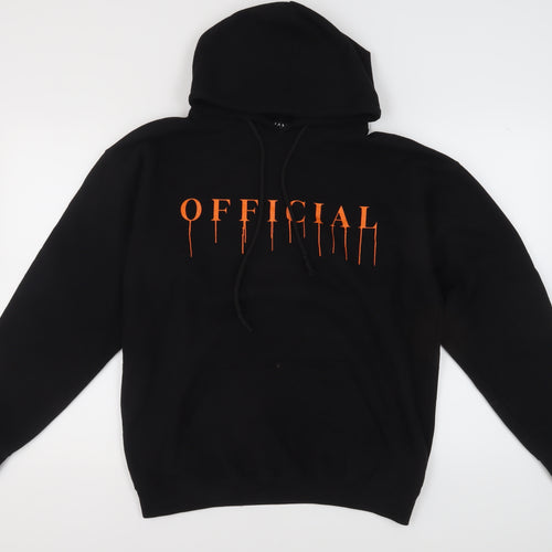 boohooMAN Men's Black S Pullover Hoodie with Logo