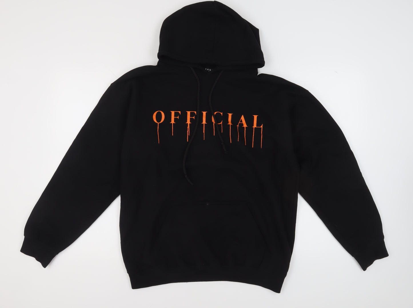 boohooMAN Men's Black S Pullover Hoodie with Logo