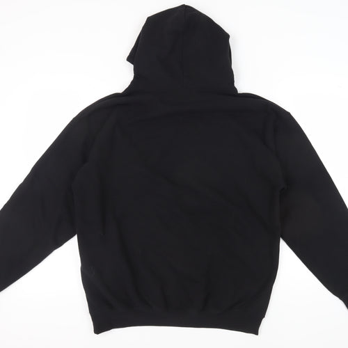 boohooMAN Men's Black S Pullover Hoodie with Logo