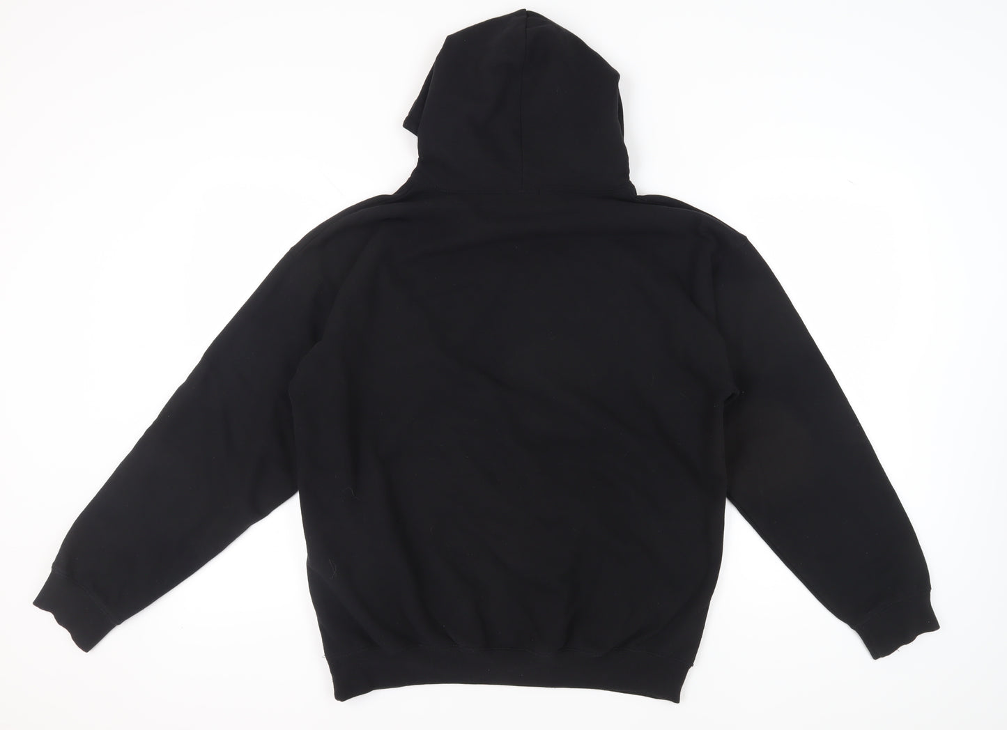 boohooMAN Men's Black S Pullover Hoodie with Logo