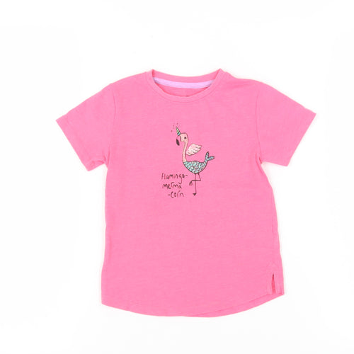 Next Girls Pink Graphic T-Shirt, 2-3 Years, Casual Fun