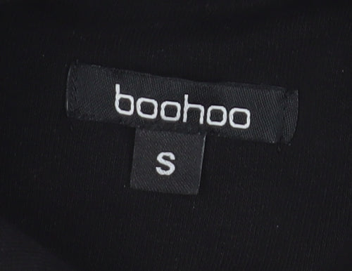 Boohoo Women's Black Graphic Print Pullover Hoodie S