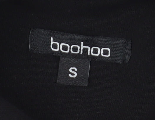 Boohoo Women's Black Graphic Print Pullover Hoodie S