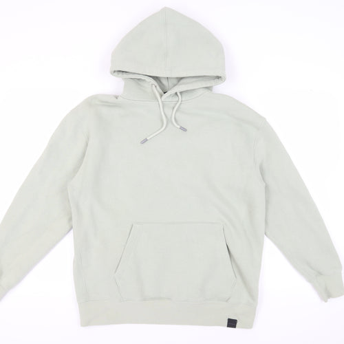 Pull&Bear Men's Green Pullover Hoodie S