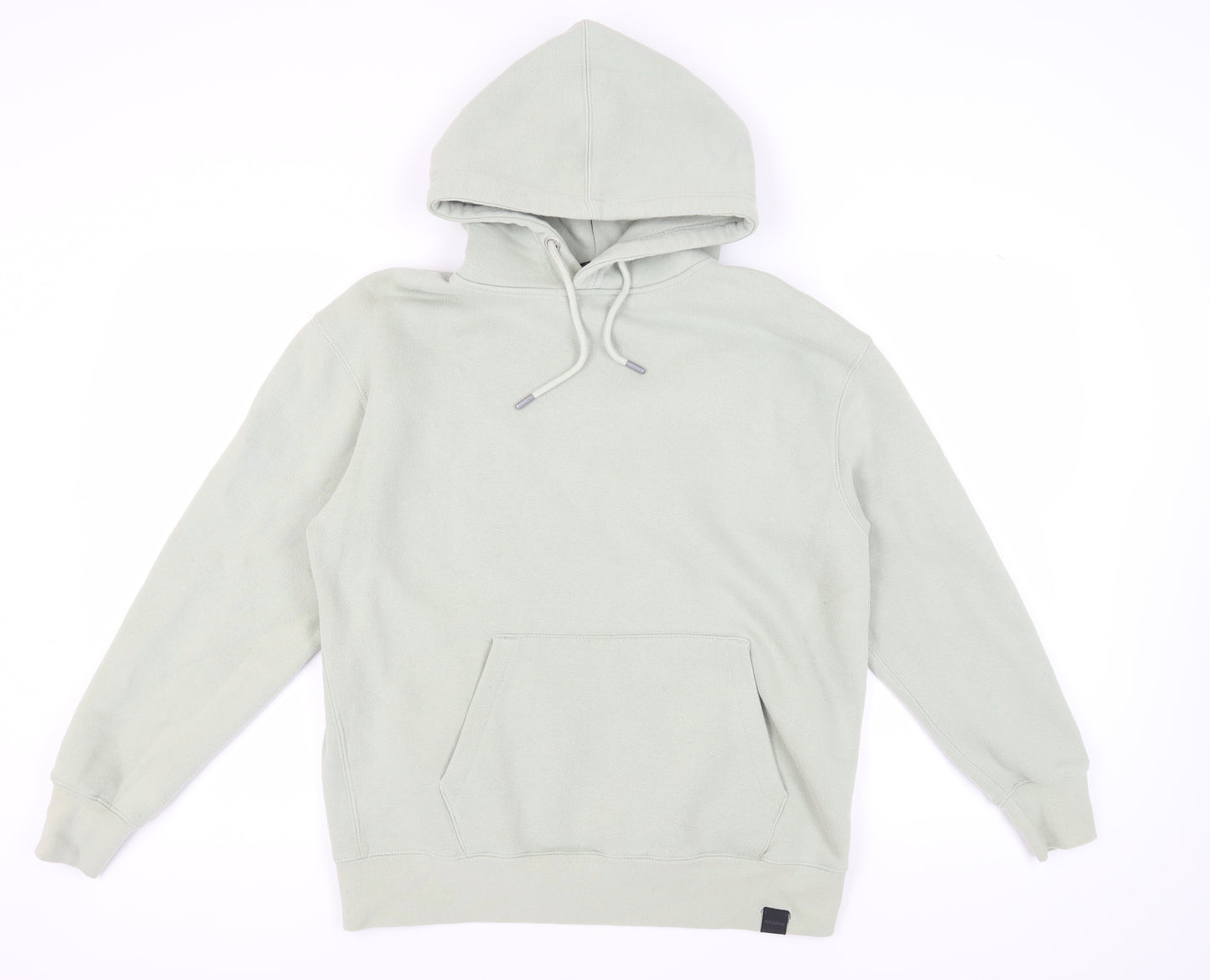 Pull&Bear Men's Green Pullover Hoodie S