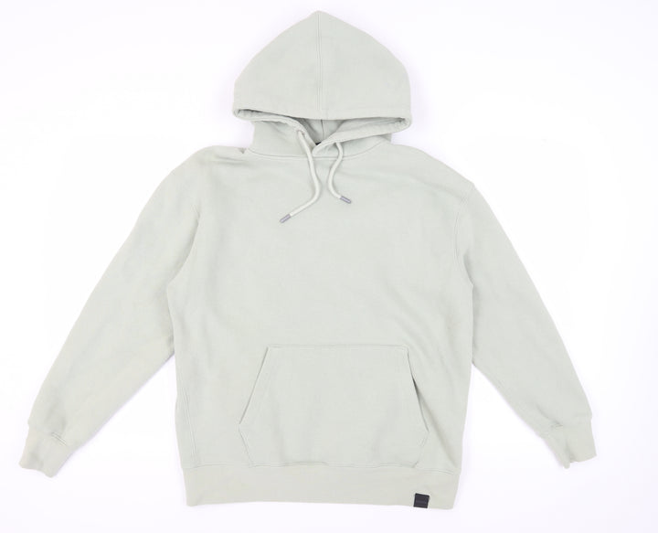 Pull&Bear Men's Green Pullover Hoodie S
