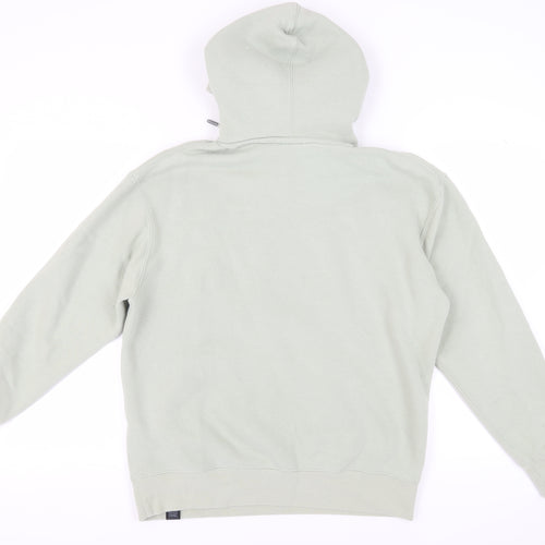 Pull&Bear Men's Green Pullover Hoodie S