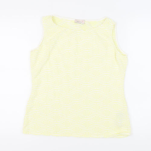 Marks and Spencer Women's Yellow Geometric Tank