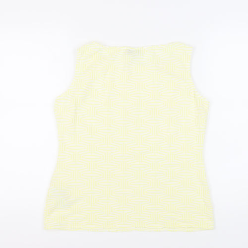 Marks and Spencer Women's Yellow Geometric Tank