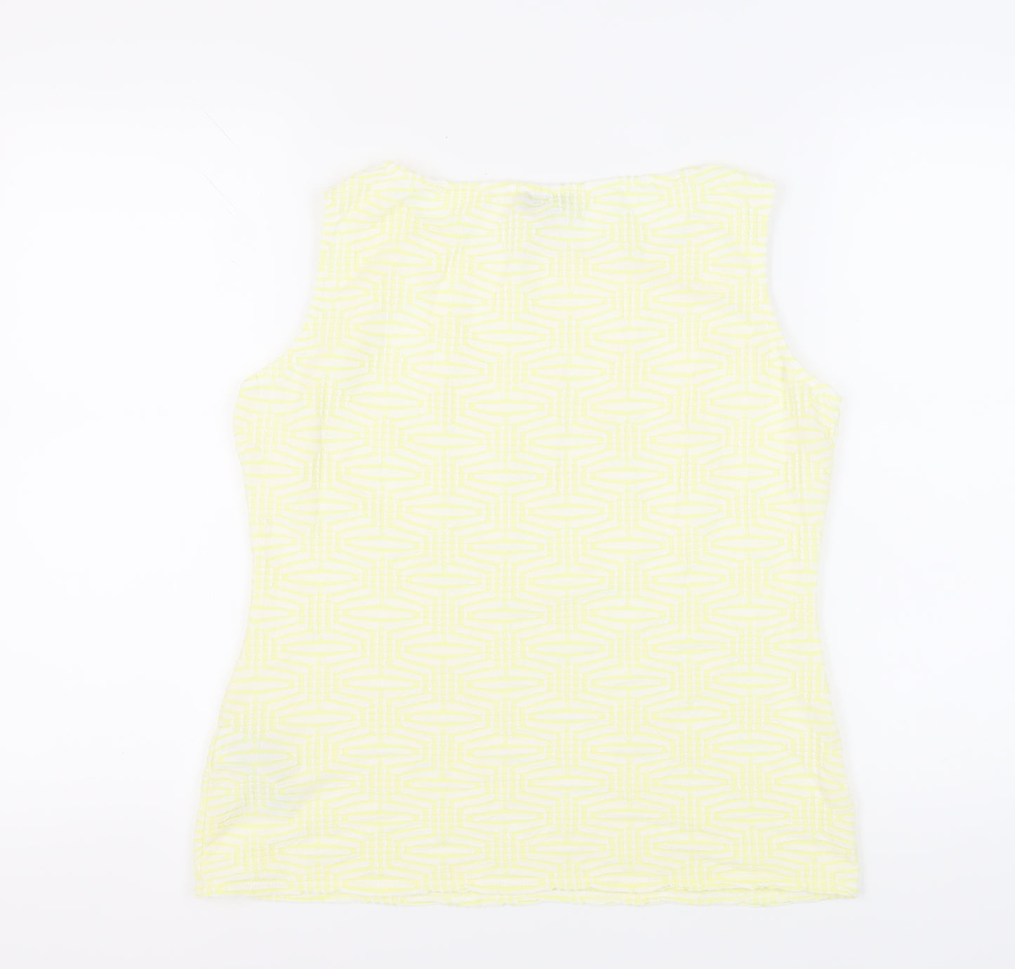 Marks and Spencer Women's Yellow Geometric Tank