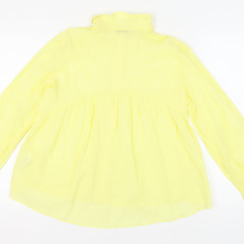 Marks and Spencer Women's Yellow Button-Up Shirt