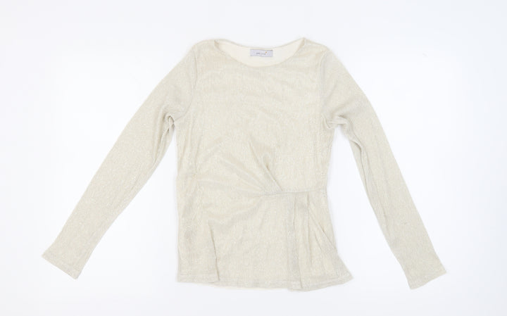 Marks and Spencer Women's Beige Size 10 Basic Blouse