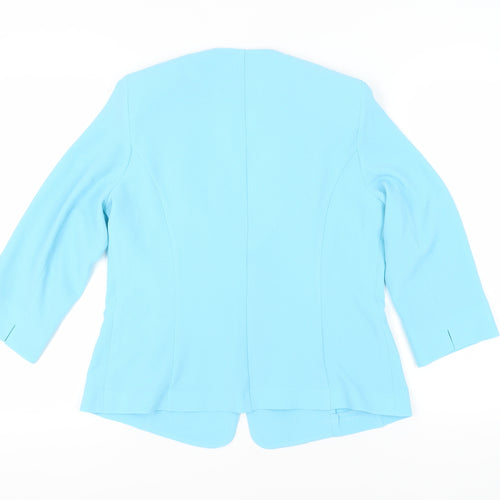 Hudson & Onslow Women's Blue Blazer 3/4 Sleeve Size 12