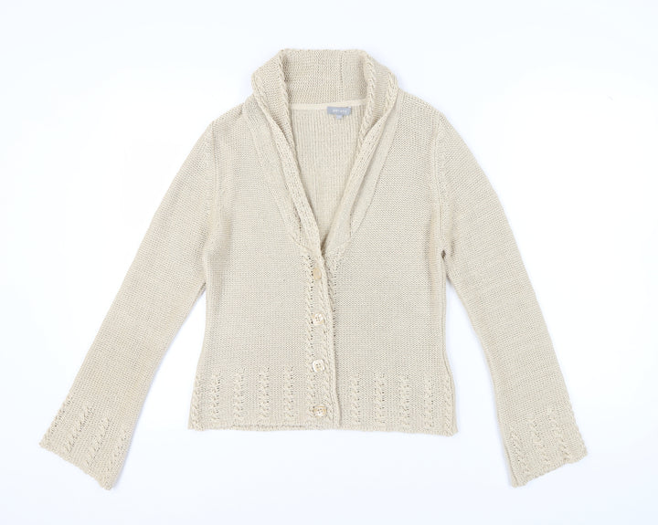 Per Una Women's Beige Cardigan M Acrylic
