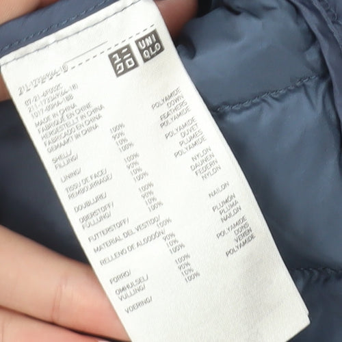 Uniqlo Blue Unisex Waistcoat, L, Water Resistant