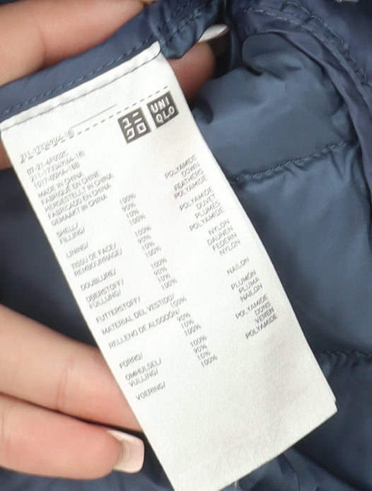 Uniqlo Blue Unisex Waistcoat, L, Water Resistant