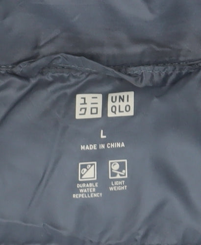 Uniqlo Blue Unisex Waistcoat, L, Water Resistant