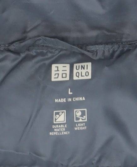 Uniqlo Blue Unisex Waistcoat, L, Water Resistant