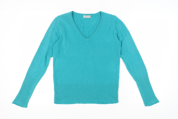 Per Una Women's Green V-Neck Pullover Jumper Size 10