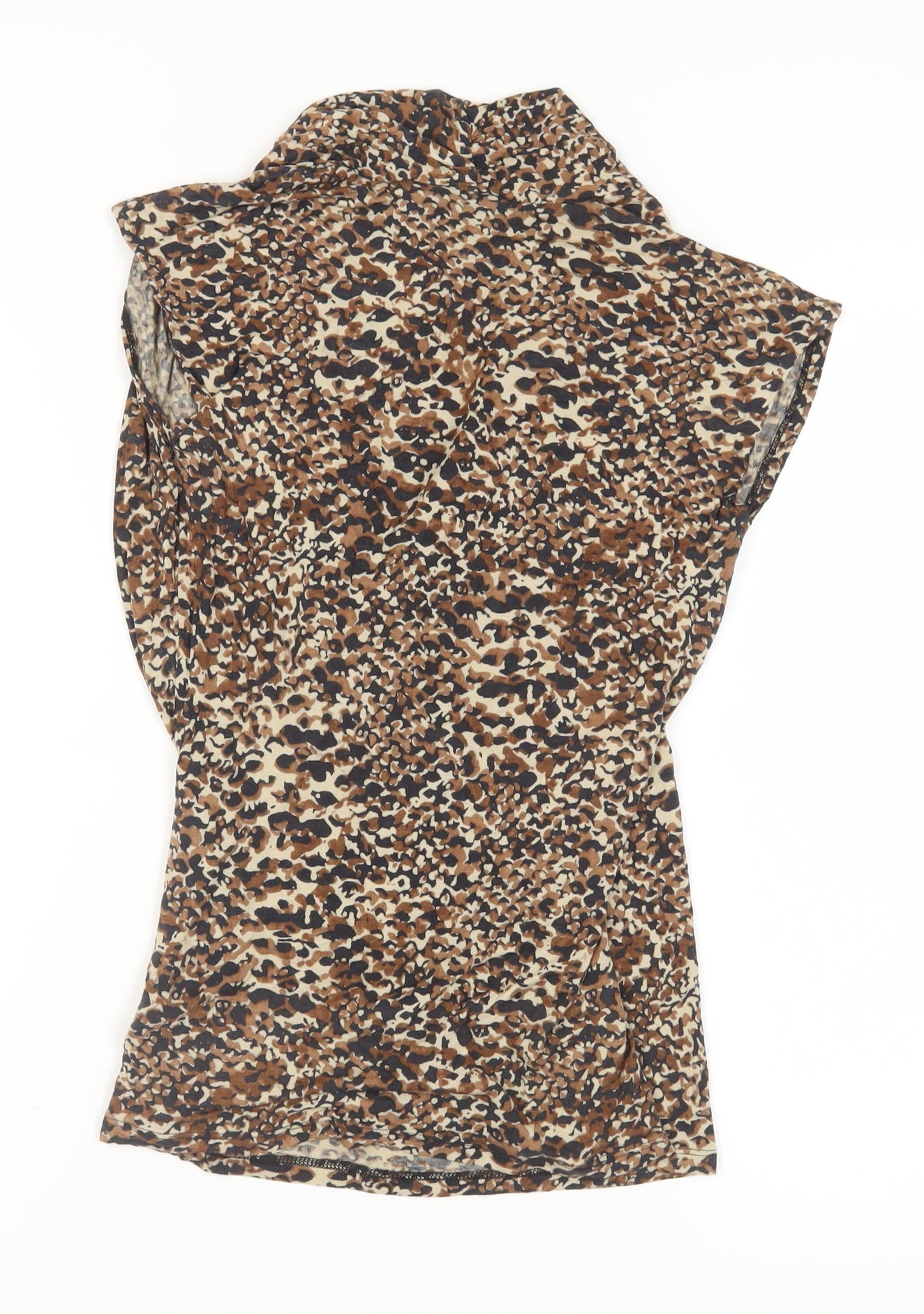 Lauren Ralph Lauren Women's Brown Animal Print Wrap Blouse
