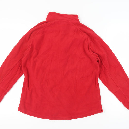Quechua Unisex Red Fleece Sweatshirt Size 12, Warm Casual