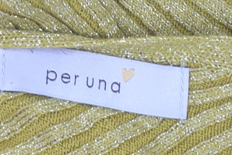 Marks and Spencer Yellow V-Neck Pullover Jumper Women Size 14