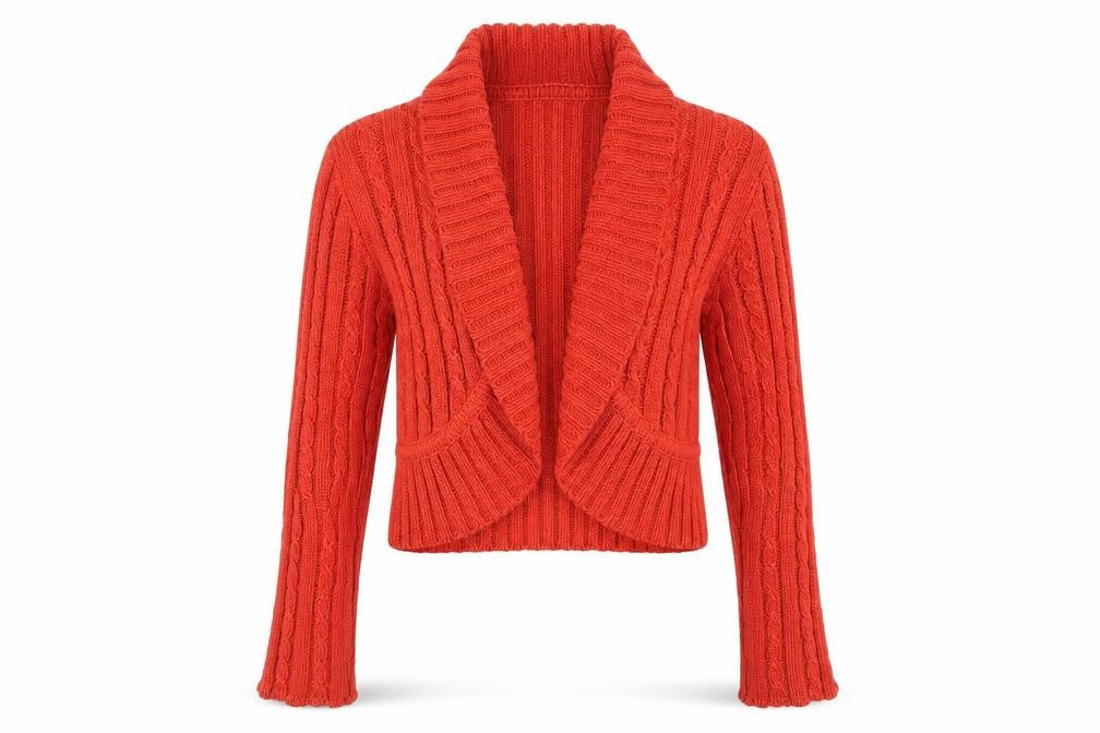 Front view of Marks & Spencer Women's Red Cardigan, L