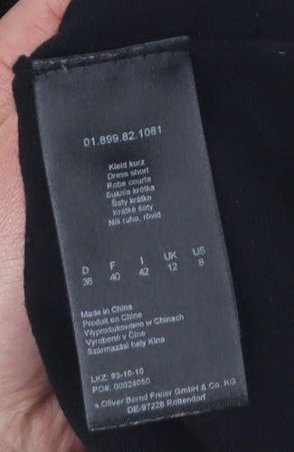 s.Oliver Women's Black Short Shift Dress Size 12