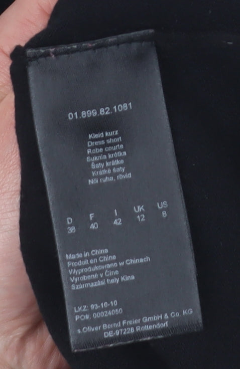 s.Oliver Women's Black Short Shift Dress Size 12