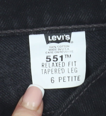 Levi's Women's Black Tapered Jeans Size 6 Petite