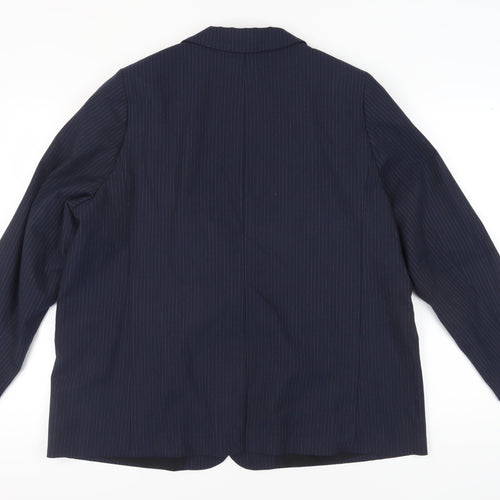 Marks and Spencer Women's Navy Pinstripe Suit Jacket Size 20