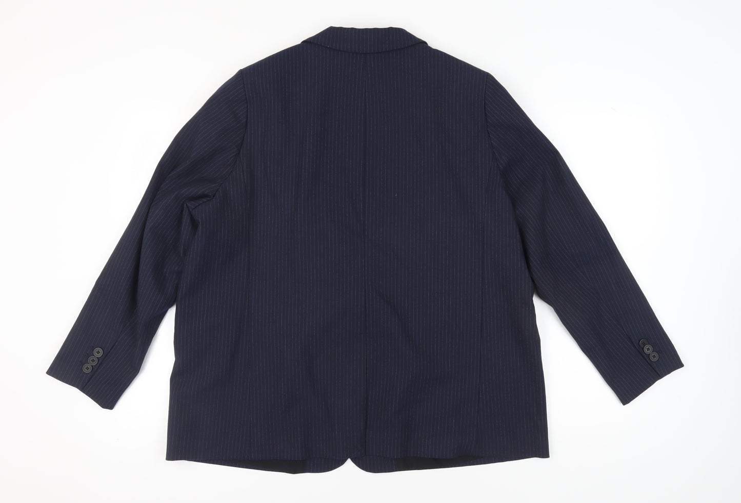 Marks and Spencer Women's Navy Pinstripe Suit Jacket Size 20