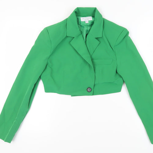 Aria Cove Women’s Green Cropped Suit Jacket, UK 10