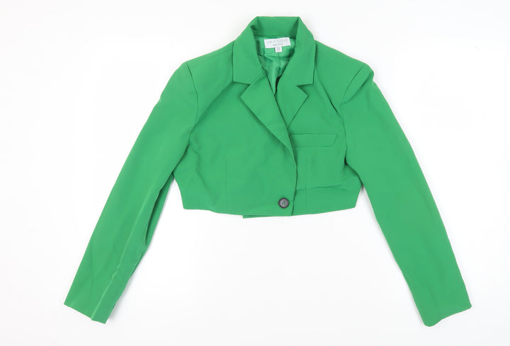 Aria Cove Women’s Green Cropped Suit Jacket, UK 10
