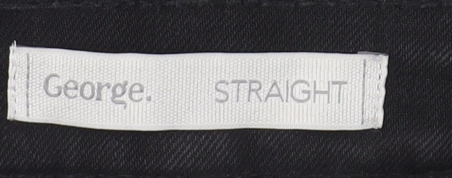 George Women’s Black Straight Jeans, Size 12, Regular Fit