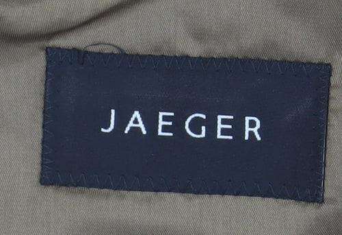 Jaeger Men's Beige 40S Linen Blazer, 3-Button Classic