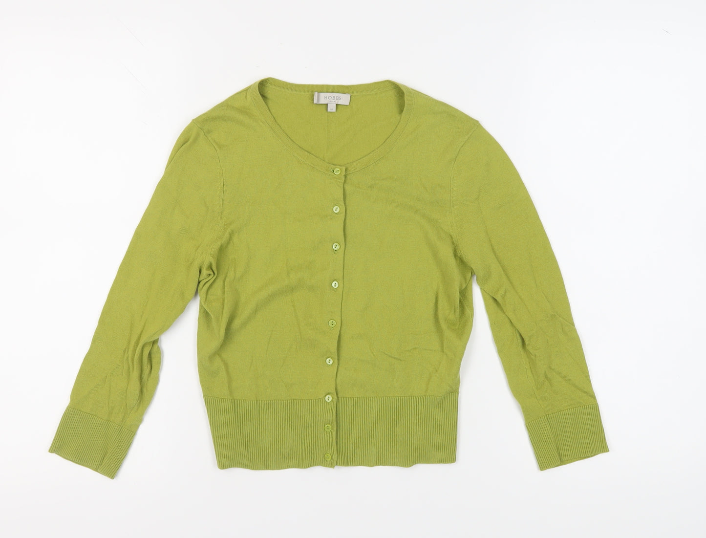 Hobbs Women's Green XS Cardigan - Buttoned Long Sleeve