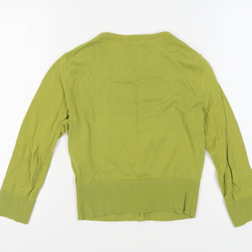 Hobbs Women's Green XS Cardigan - Buttoned Long Sleeve