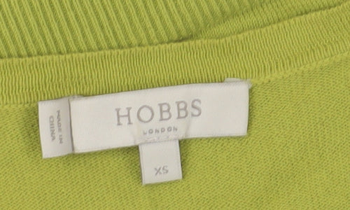 Hobbs Women's Green XS Cardigan - Buttoned Long Sleeve