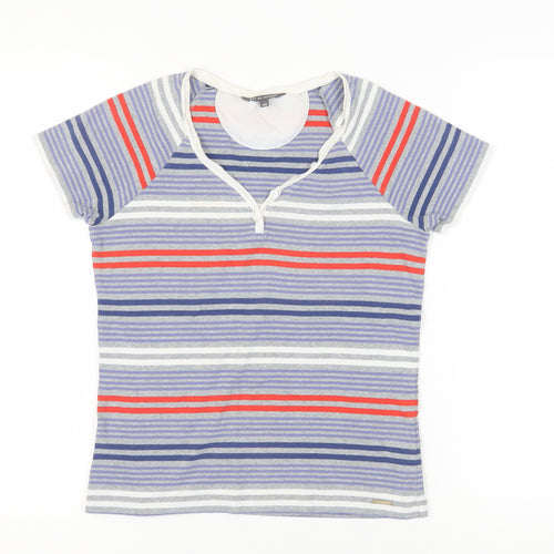Mat de Misaine Women's Multicoloured Striped T-Shirt Size 12