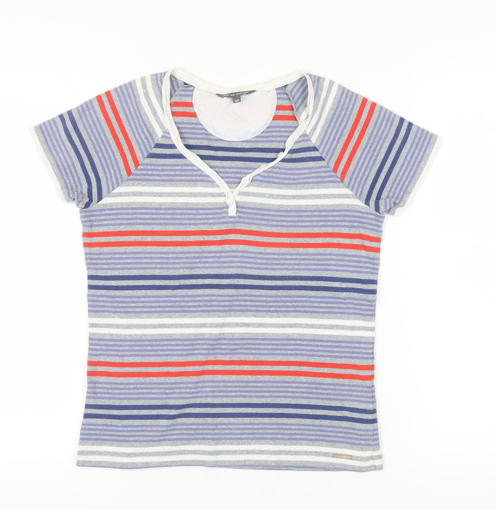 Mat de Misaine Women's Multicoloured Striped T-Shirt Size 12