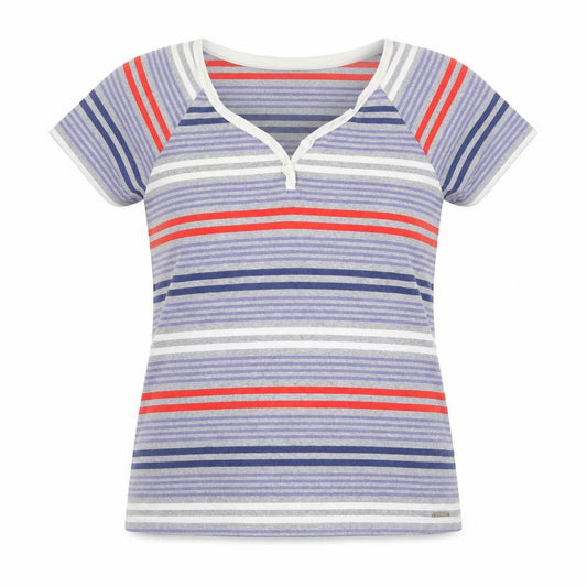 Front view of Mat de Misaine Women's Multicoloured Striped T-Shirt, size 12