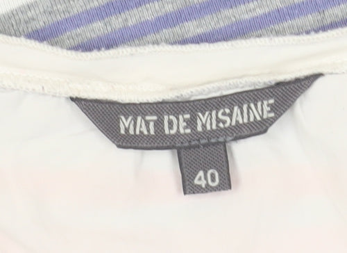 Mat de Misaine Women's Multicoloured Striped T-Shirt Size 12
