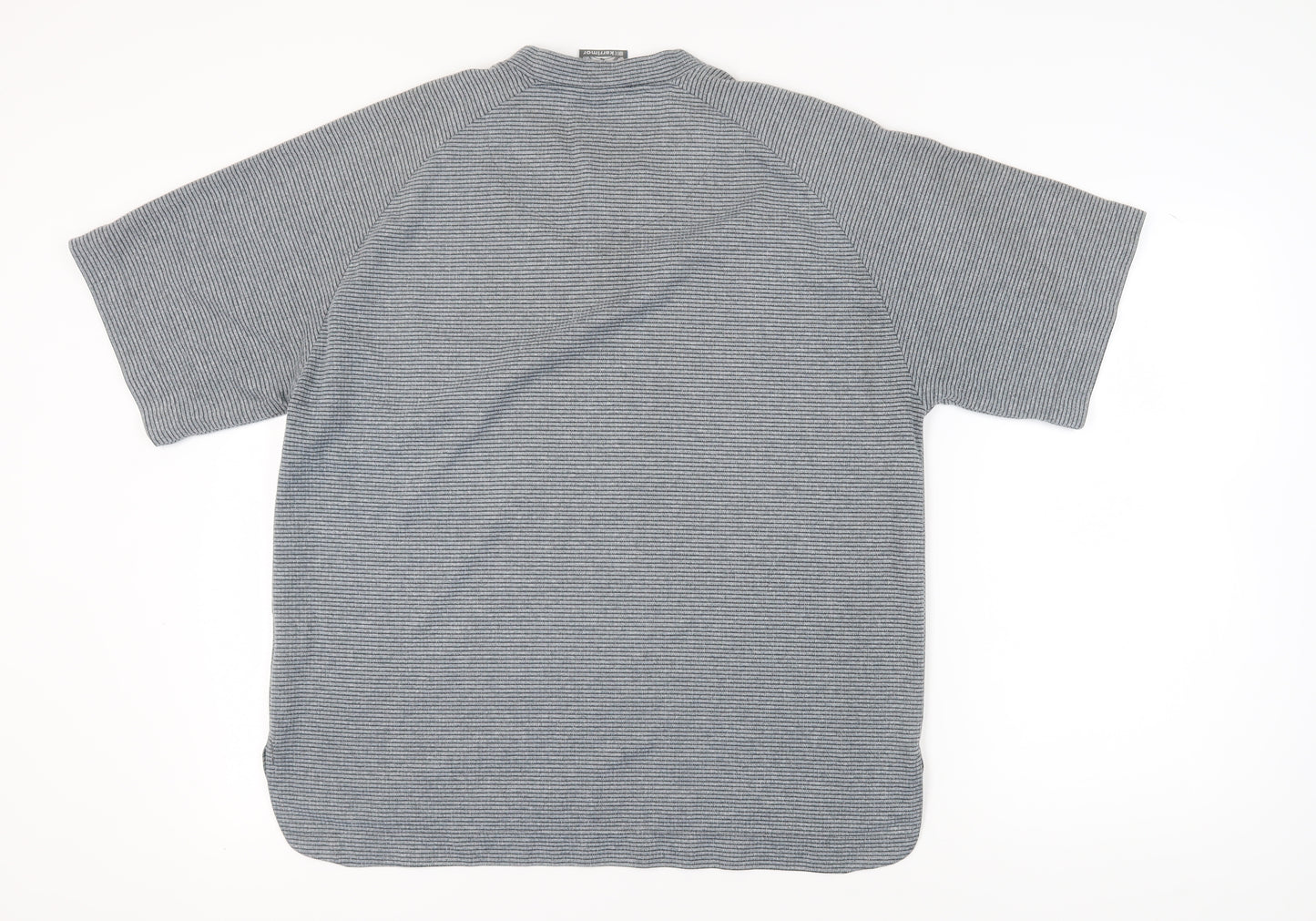 Karrimor Men's Grey Striped T-Shirt V-Neck Size L